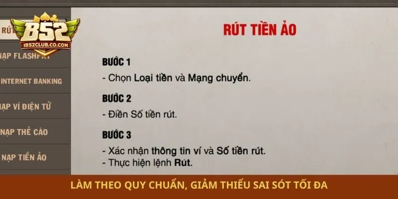 Làm theo quy chuẩn, giảm thiểu sai sót tối đa