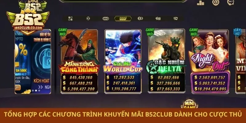 Tổng hợp các chương trình khuyến mãi B52club dành cho cược thủ